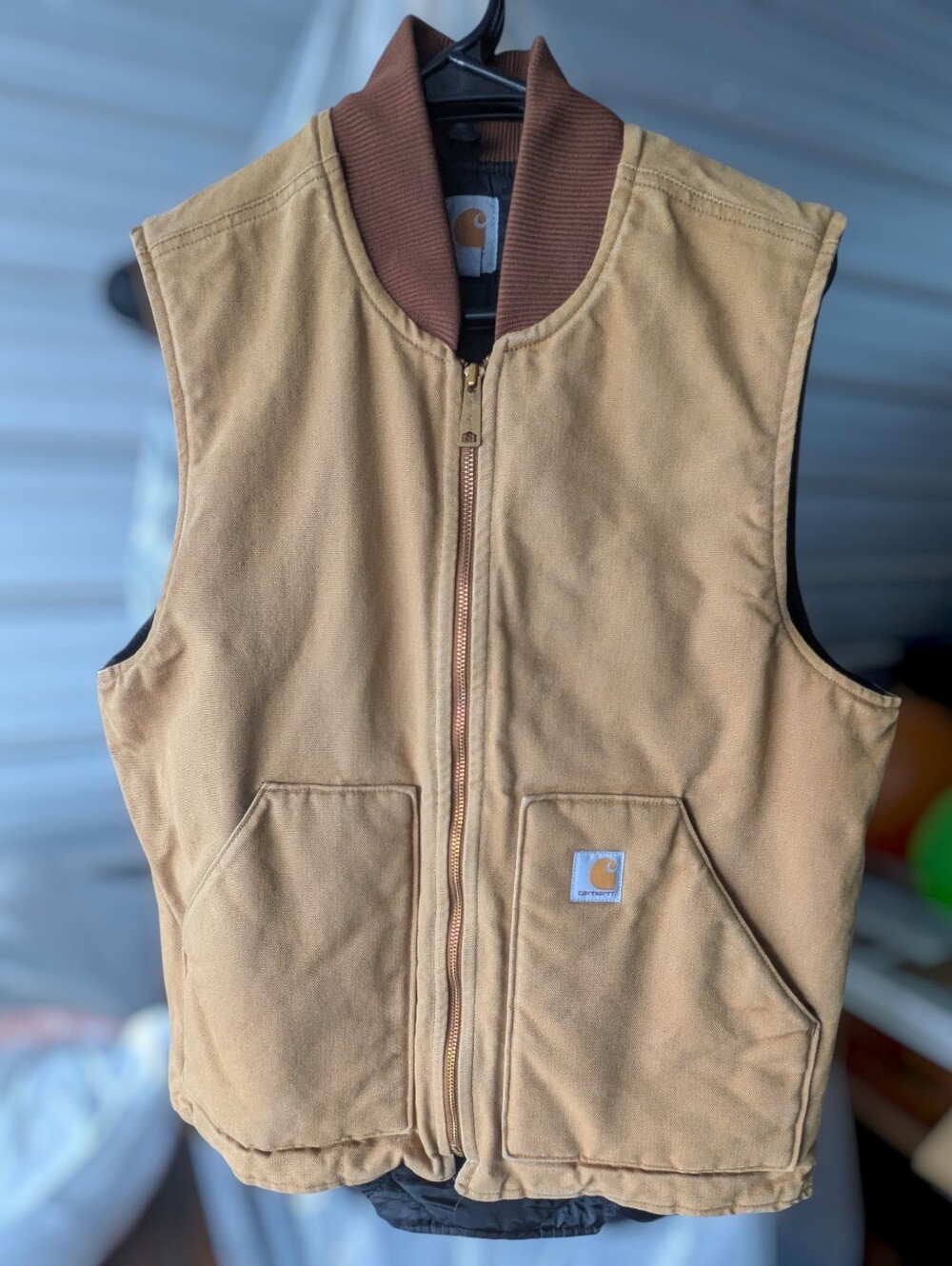 Carhartt Relaxed Fit Firm Duck Insulated Rib Collar Vest